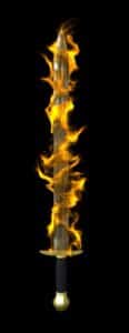 Burning sword