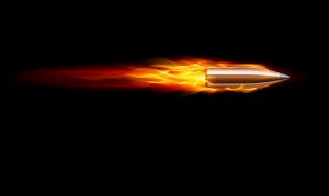 Fiery Gun Bullet