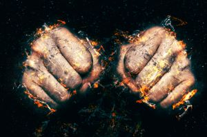 Fists on fire