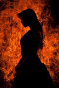 Silhouette woman